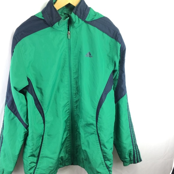 Vintage ADIDAS Small  Windbreaker Jacket Green #G3 - Picture 1 of 7